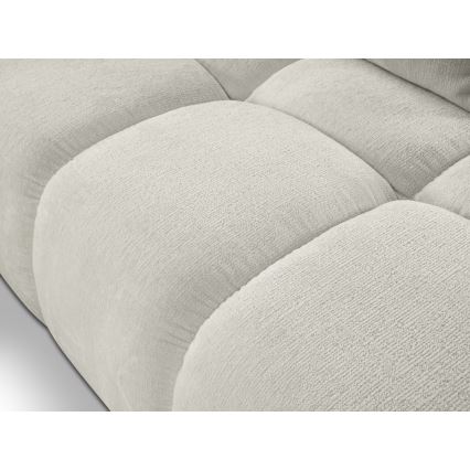 Canapé d'angle pliable rembourré en forme de L avec un espace de rangement ALMADA gauche beige