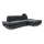 Canapé d'angle pliable rembourré en forme de L avec un espace de rangement AVESTA droit anthracite