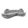 Canapé d'angle pliable rembourré en forme de L avec un espace de rangement AVESTA droit gris