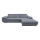 Canapé d'angle pliable rembourré en forme de L CASTELO droit gris foncé