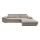 Canapé d'angle pliable rembourré en forme de L CASTELO droit gris