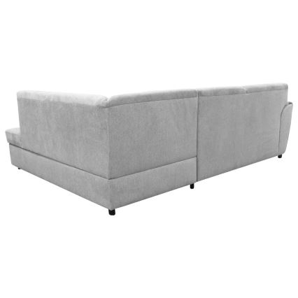 Canapé d'angle pliable rembourré en forme de L SERPA droit gris