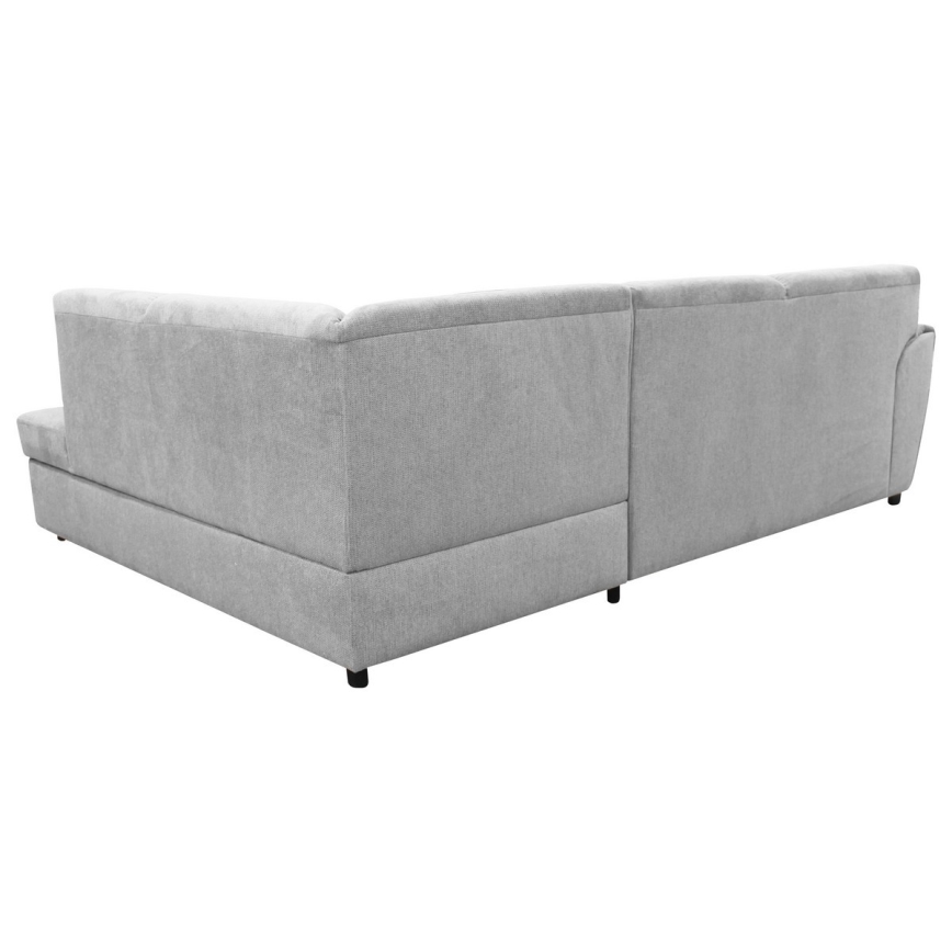 Canapé d'angle pliable rembourré en forme de L SERPA droit gris
