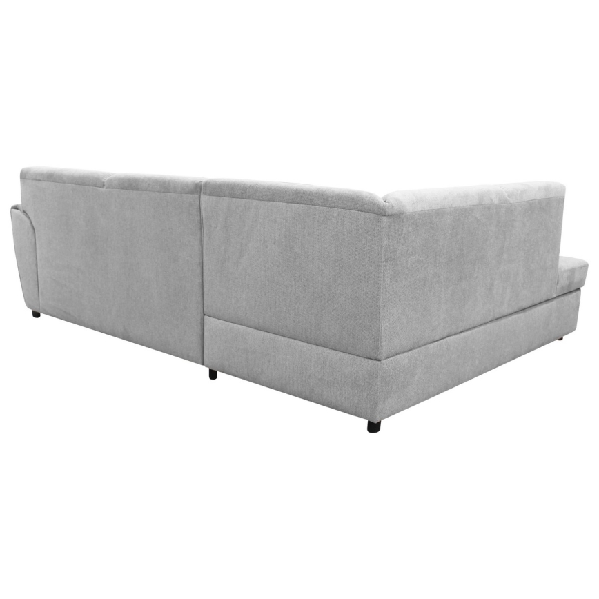Canapé d'angle pliable rembourré en forme de L SERPA gauche gris