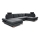 Canapé d'angle pliable rembourré en forme de U avec un espace de rangement AVESTA droit anthracite