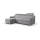 Canapé d'angle pliable universel avec un espace de stockage PORTO gris