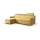 Canapé d'angle pliable universel avec un espace de stockage PORTO jaune