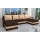 Canapé d'angle rembourré et convertible en U BRISTOL, réversible, marron/beige