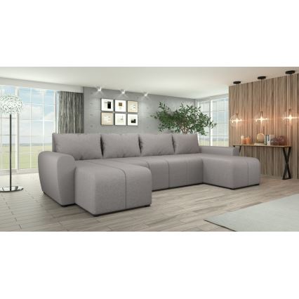 Canapé d'angle rembourré réversible et convertible en U NEWPORT, gris