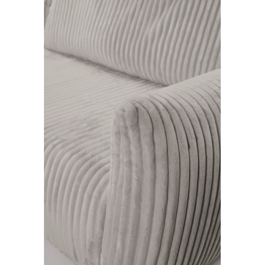 Canapé d'angle convertible universel en L FRIDA, avec coffre de rangement intégré — gris