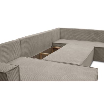 Canapé d'angle réversible convertible en U LONDON beige