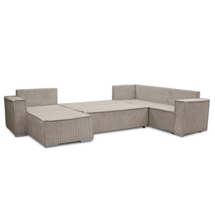 Canapé d'angle réversible convertible en U LONDON beige