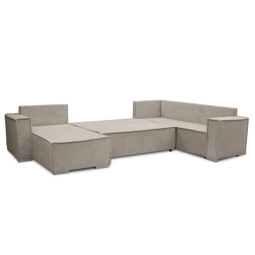 Canapé d'angle réversible convertible en U LONDON beige