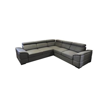 Canapé d'angle réversible convertible avec coffre de rangement GRANADA gris foncé