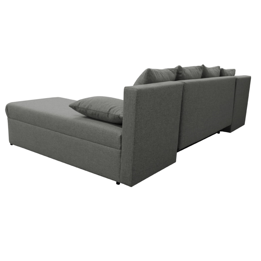 Canapé d'angle universel en forme de U, rembourré et pliable ALMEIDA anthracite