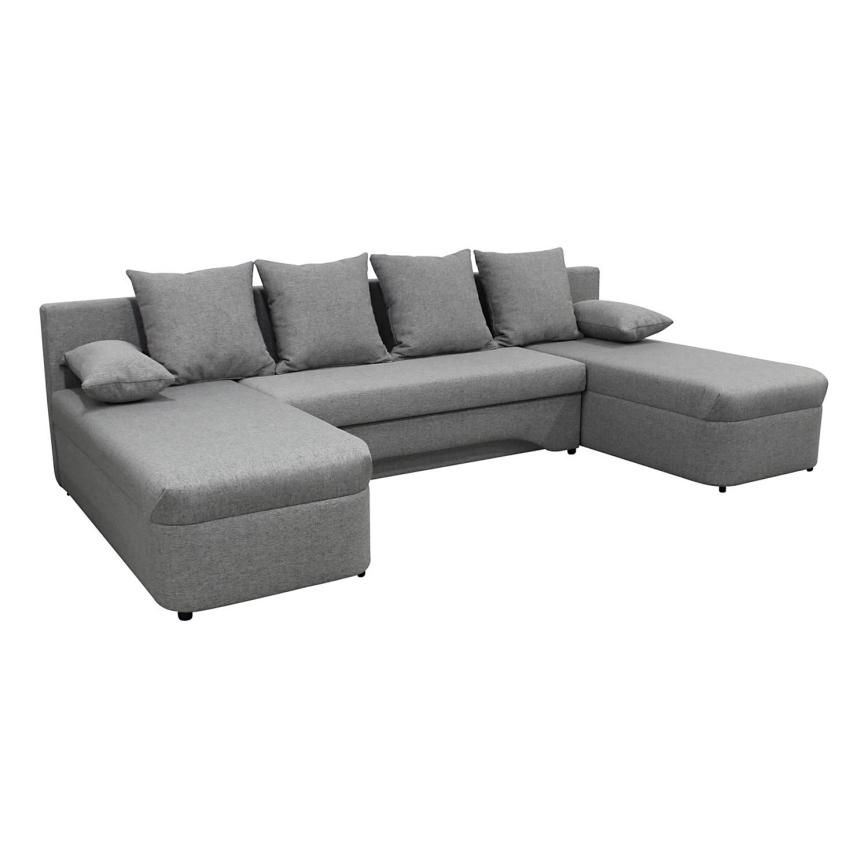 Canapé d'angle universel en forme de U, rembourré et pliable ALMEIDA gris
