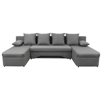 Canapé d'angle universel en forme de U, rembourré et pliable ALMEIDA gris