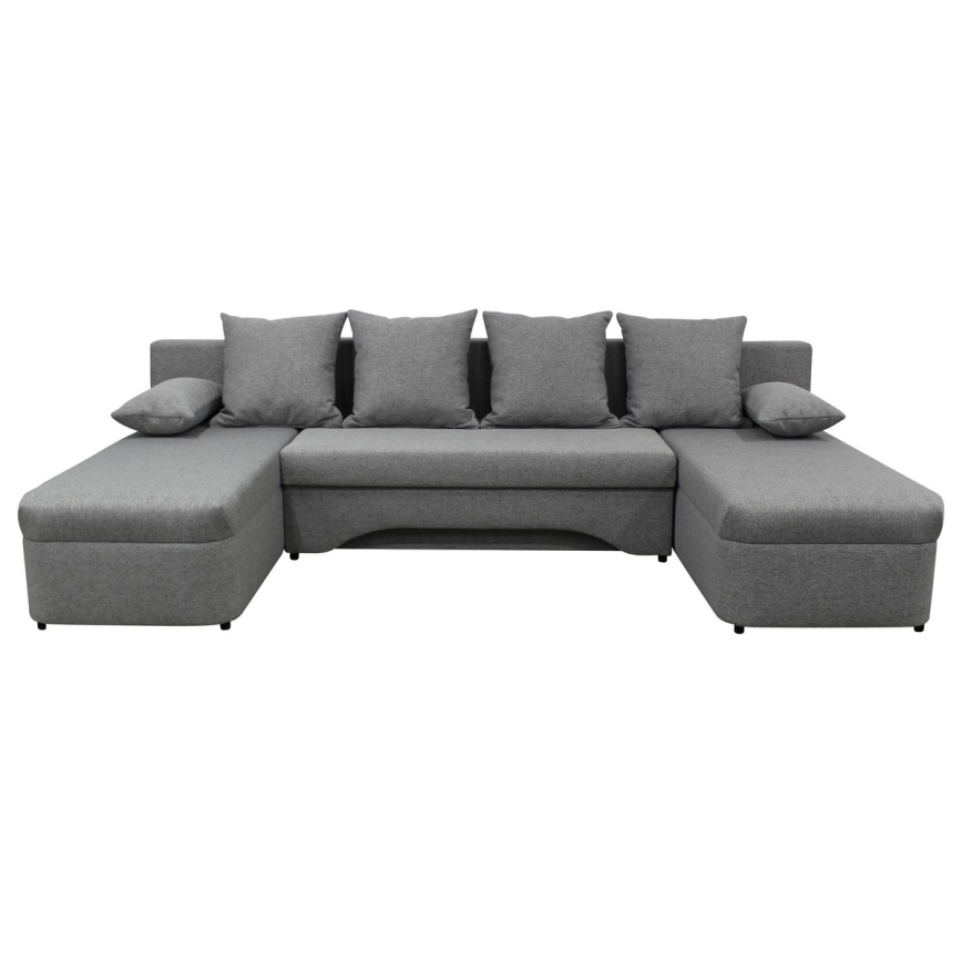 Canapé d'angle universel en forme de U, rembourré et pliable ALMEIDA gris