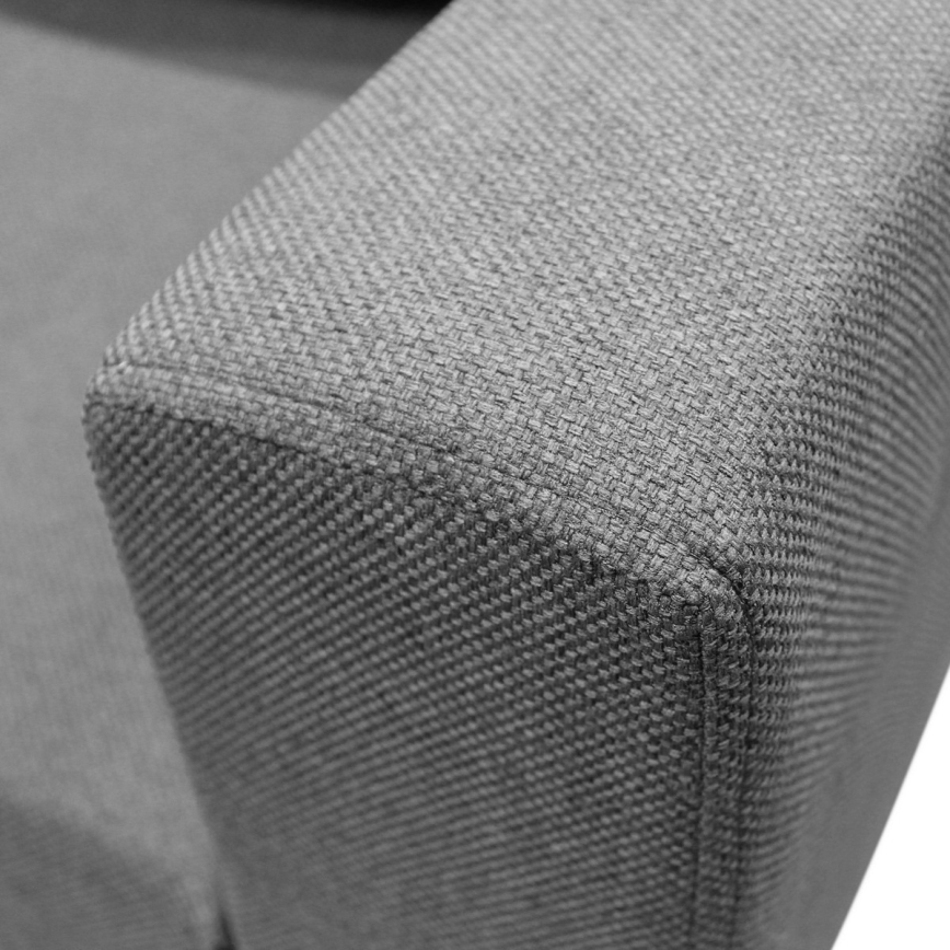 Canapé d'angle universel en forme de U, rembourré et pliable SEYA gris