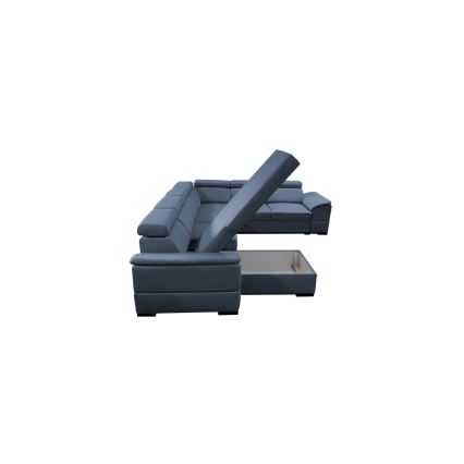 Canapé d'angle convertible en U avec rangement universel GRANADA bleu