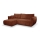 Canapé d'angle universel pliable en L avec espace de rangement FRIDA marron