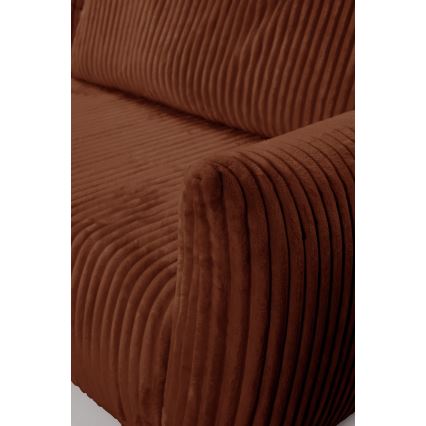 Canapé d'angle universel pliable en L avec espace de rangement FRIDA marron