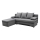 Canapé d'angle universel pliable et rembourré en forme de L ALMEIDA gris