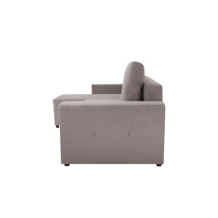 Canapé d'angle universel avec fonction couchage et espace de rangement SEVILLA gris