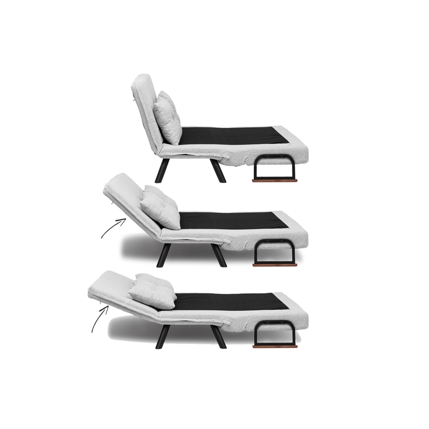 Canapé-lit 2 places QIRA gris