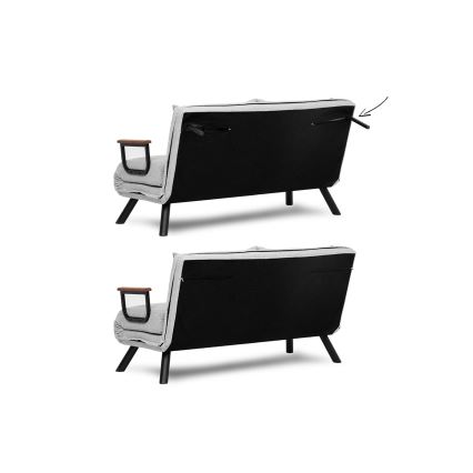 Canapé-lit 2 places QIRA gris