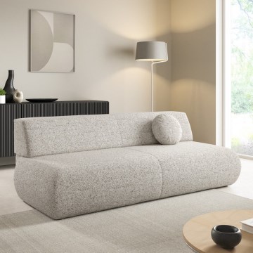 Canapé-lit 3 places avec coffre de rangement PRATO, beige