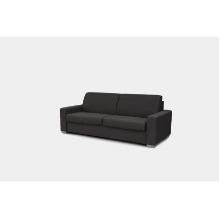 Canapé-lit 3 places LEKA, marron — conçu pour un couchage quotidien