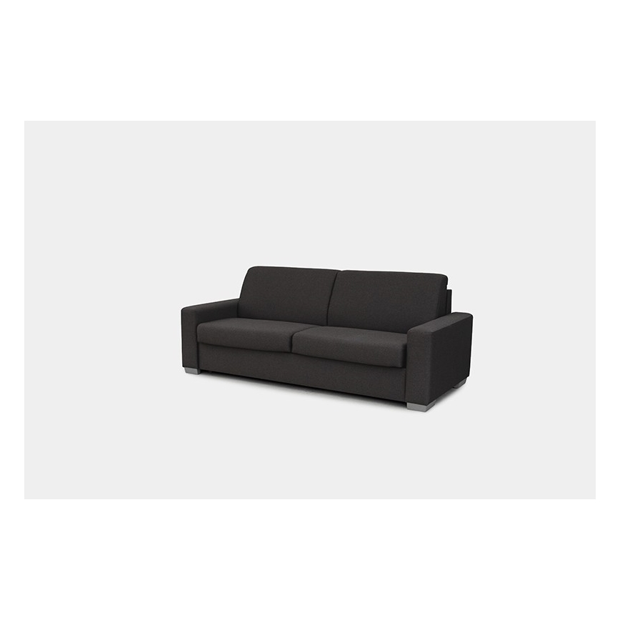 Canapé-lit 3 places LEKA, marron — conçu pour un couchage quotidien