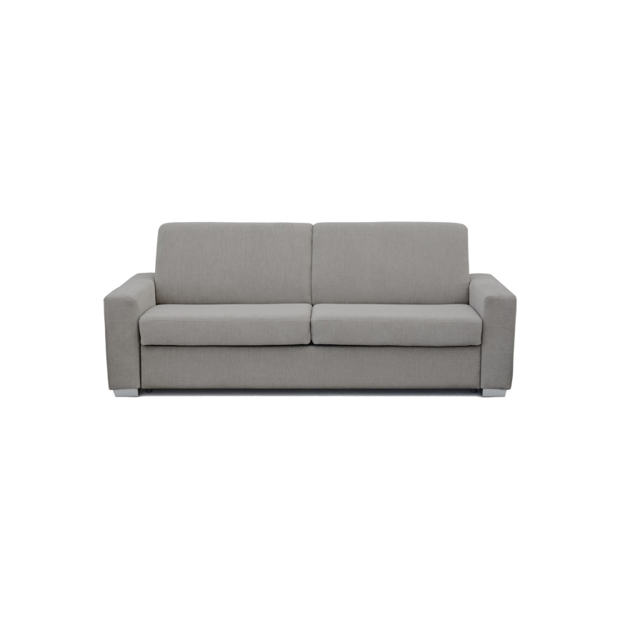 Canapé-lit convertible 3 places LEKA — pour couchage quotidien, gris