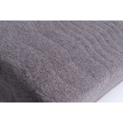 Canapé convertible rembourré 3 places, adapté au couchage quotidien, sans accoudoirs PAUL, gris