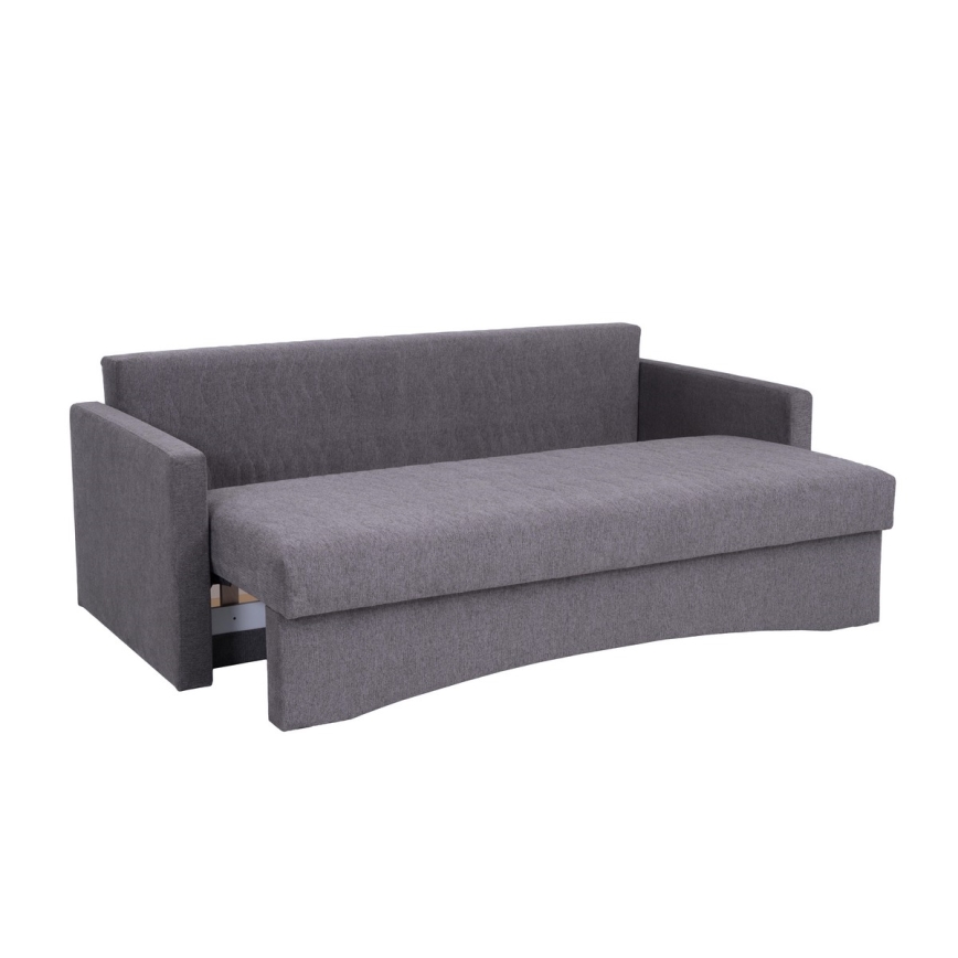 Canapé pliable rembourré avec accoudoirs PAUL gris