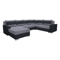 Canapé universel pliable en forme de U, rembourré OXFORD noir/gris