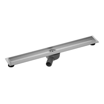 Caniveau de douche 84x8,1 cm argenté/gris