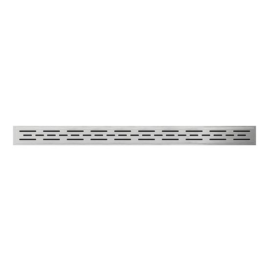 Caniveau d'évacuation 100 cm, acier inoxydable, finition argentée
