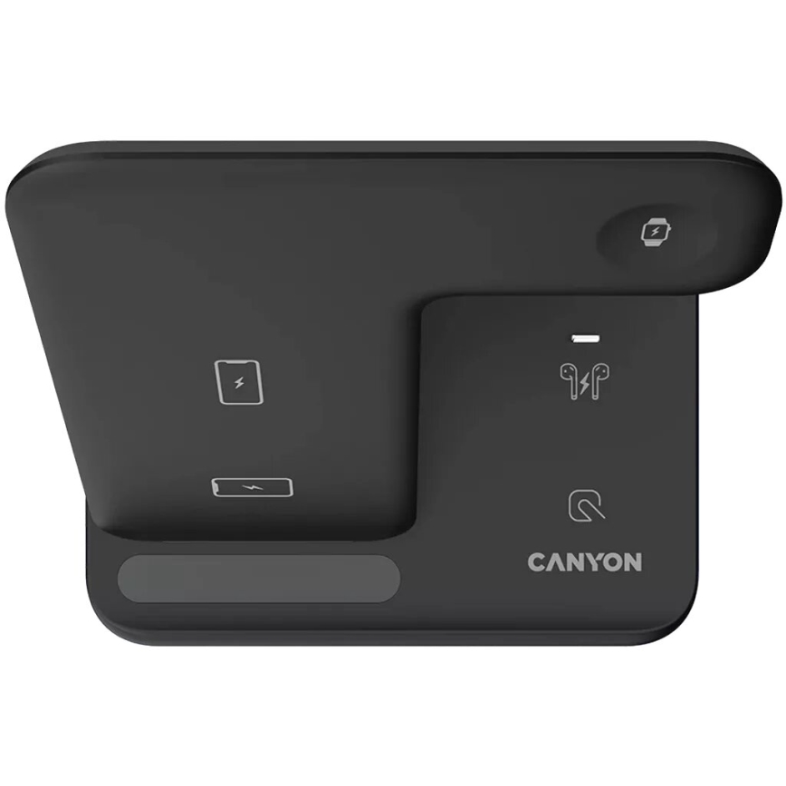 Canyon - Draadloze oplader 3in1 zwart