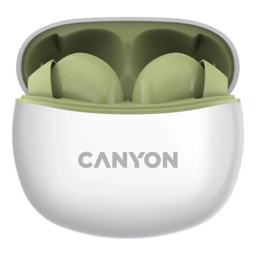 Canyon - Draadloze stereo True Wireless oordopjes 500 mAh + 2x 40 mAh wit/groen