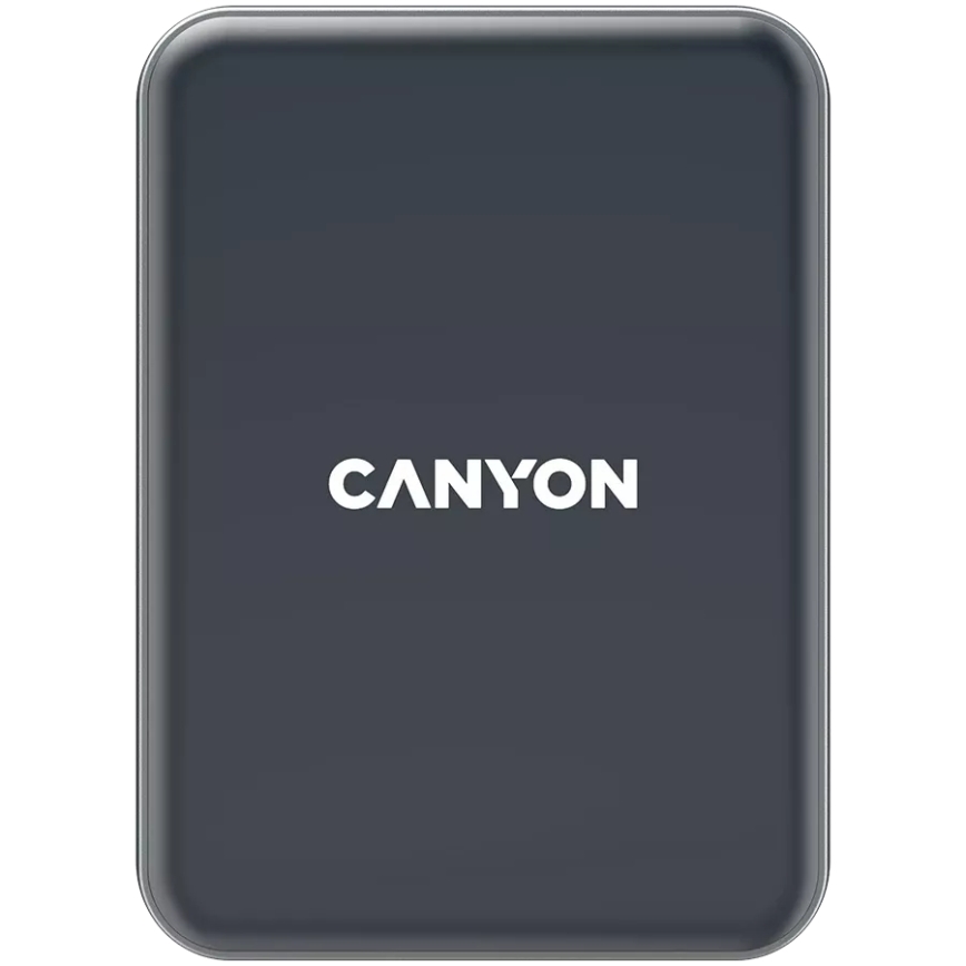 Canyon - Support magnétique de téléphone pour voiture avec fonction de charge sans fil Qi 5V carré noir