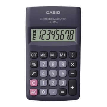 Casio - Calculatrice de poche 1xLR6 grise