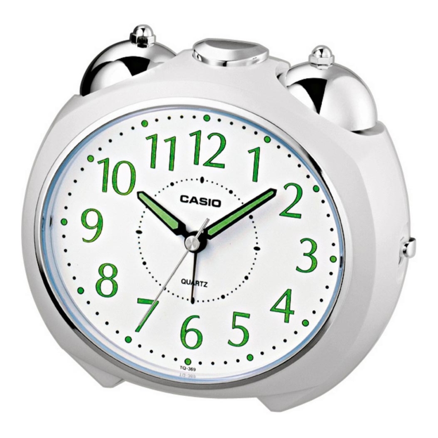Casio - Wekker 1xLR14 wit/glanzend chroom