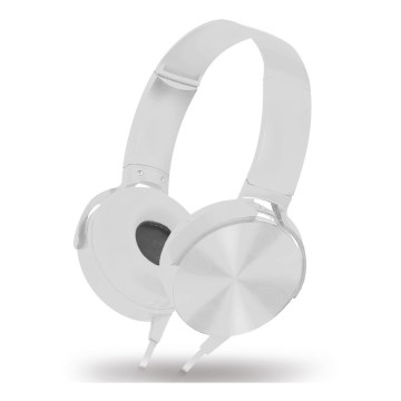 Casque filaire avec micro blanc