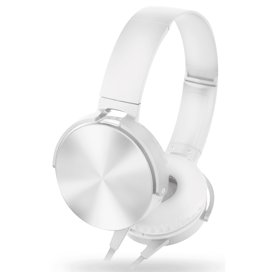 Casque filaire avec micro blanc