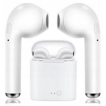 Écouteurs sans fil avec microphone IPX2 blanc 350 mAh + 2x 45 mAh