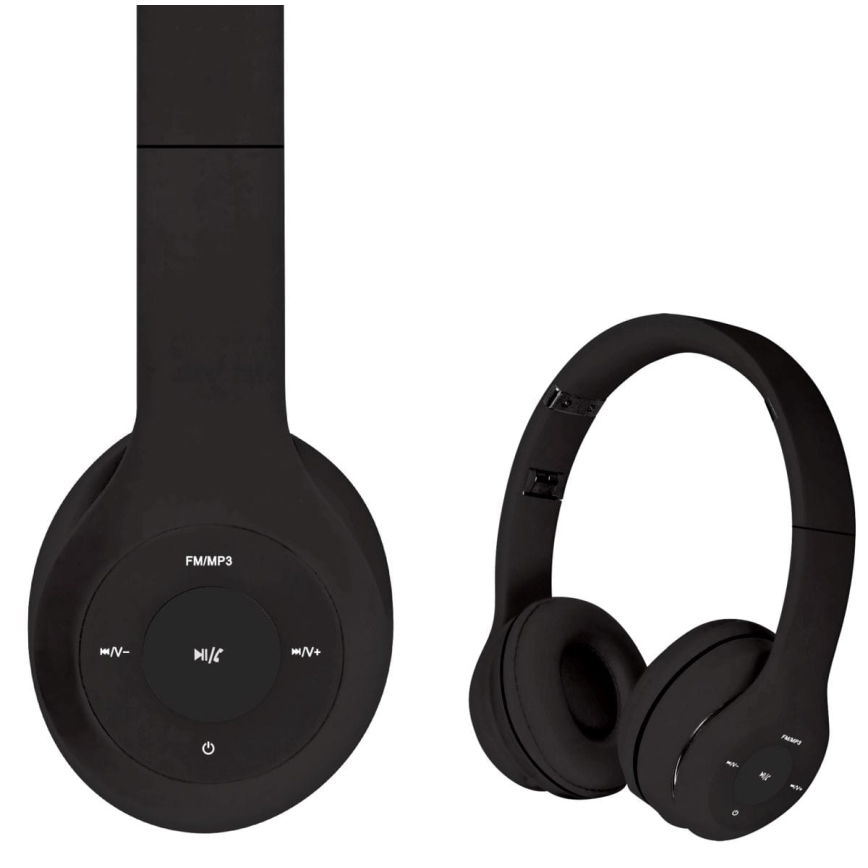 Casque sans fil avec un micro 400 mAh noir