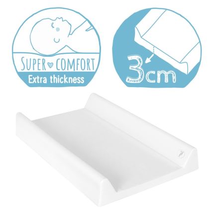 CebaBaby - Matelas à langer avec planche fixe bilatérale COMFORT 50x70 cm blanc