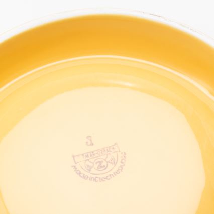 Cendrier en céramique 13 cm jaune